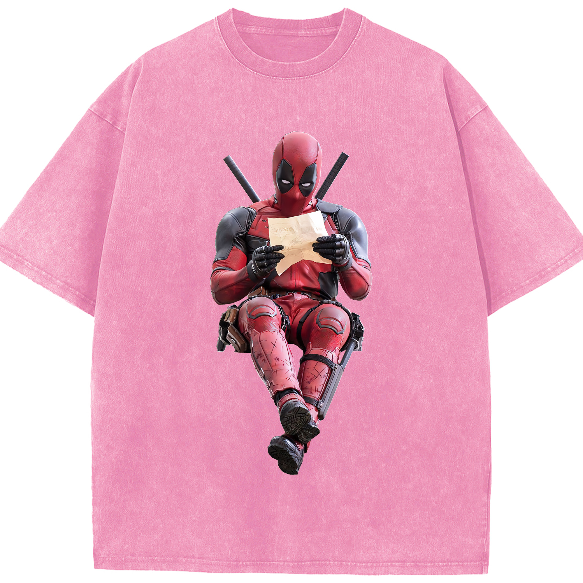 （画像用） Deadpool デッドプール 綿100% ヴィンテージ風 半袖Tシャツ（フロントプリント）